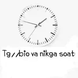 Bio va nikga soat "chat"️ Profile